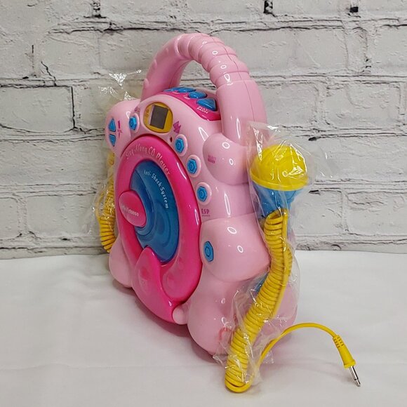 'LITTLE VIRTUOSO' SING~ALONG CD PLAYER DUAL MICROPHONES PINK KARAOKE SYSTEM - Picture 5 of 15